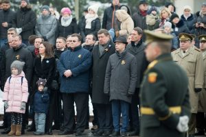  Iškilminga Lietuvos vėliavos pakėlimo ceremonija Nepriklausomybės aikštėje