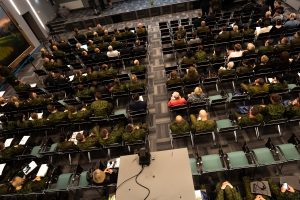  Ministras R. Karoblis pasveikino XII tarptautinės karo medicinos konferencijos dalyvius