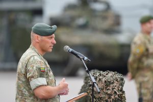  Krašto apsaugos ministras R. Karoblis: „Mūsų tikslas - padaryti NATO priešakinių pajėgų batalioną efektyviomis jungtinėmis pajėgomis, turinčiomis svarbią sąjungininkų paramą ore ir jūroje“