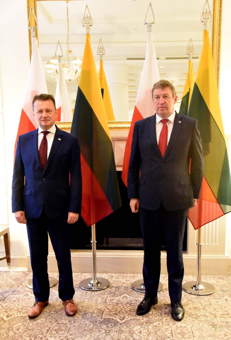 Lietuvos ir Lenkijos gynybos ministrai aptarė tolesnį bendradarbiavimą gynybos srityje bei užtikrinant Suvalkų koridoriaus apginamumą
