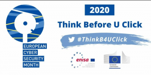  Spalio mėnuo – Europos kibernetinio saugumo mėnuo – Think Before U Click