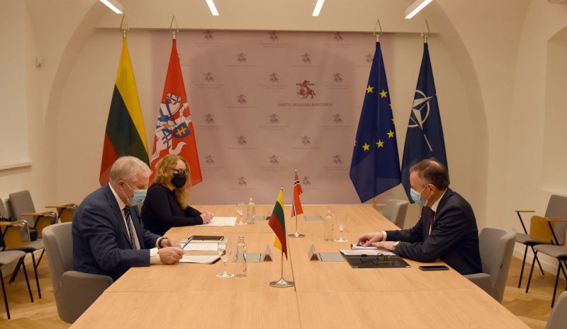 Ministras su ambasadoriumi aptarė Lietuvos ir Norvegijos bendradarbiavimą gynybos srityje