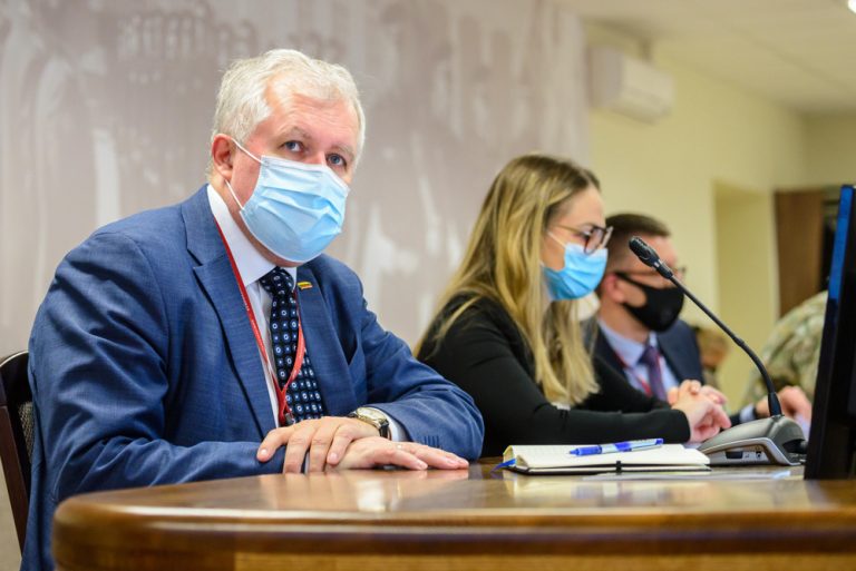 Lietuvos karo akademijoje lankėsi krašto apsaugos ministras A. Anušauskas
