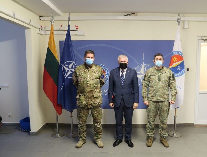 Krašto apsaugos ministras A. Anušauskas susipažino su NATO pajėgų integravimo vieneto veikla Lietuvoje