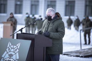  Rukloje vyko NATO priešakinių pajėgų bataliono kovinės grupės vadų pasikeitimo ceremonija