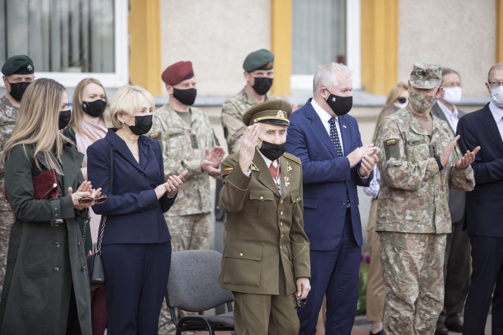 Tribute paid to the fallen for freedom with a military equipment convoy in South Lithuania
