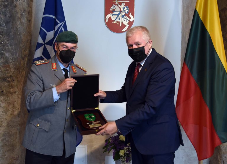 A. Anušauskas and Commander Allied Joint Force Command Brunssum discussed efforts to strengthen deterrence and defence in the region