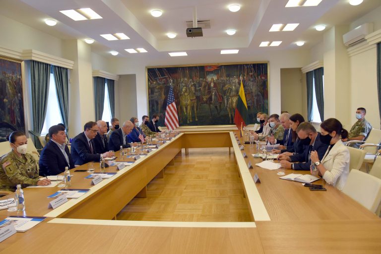 We are working on the conditions so that the U.S. forces would like to settle in, says Minister of National Defence A. Anušauskas at a meeting with U.S. Congressmen
