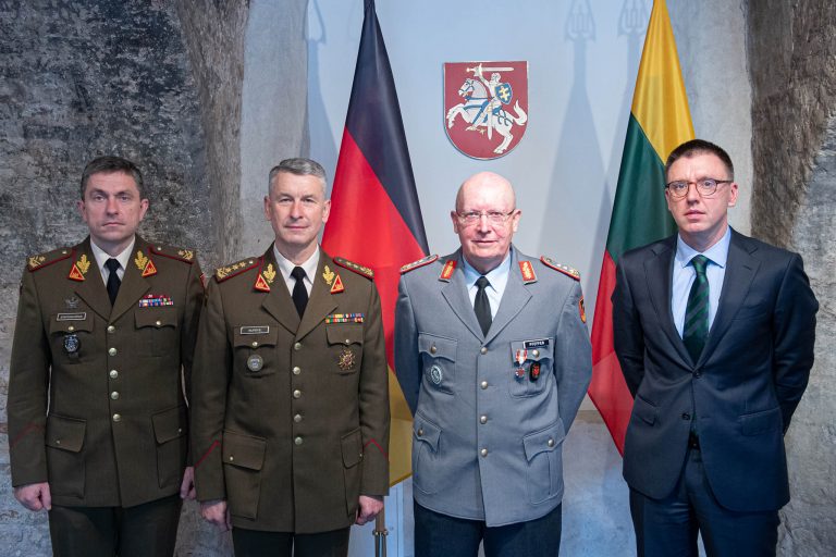 Germany plays a key role in the security of Lithuania, said Vice Minister Ž. Tomkus bestowing a medal on German General