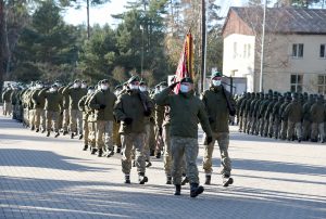  Lietuvos karių būrį į NATO misiją išlydėjęs V. Semeška: įsitraukimas Irake yra pagrindinis Aljanso indėlis į kovą su terorizmu
