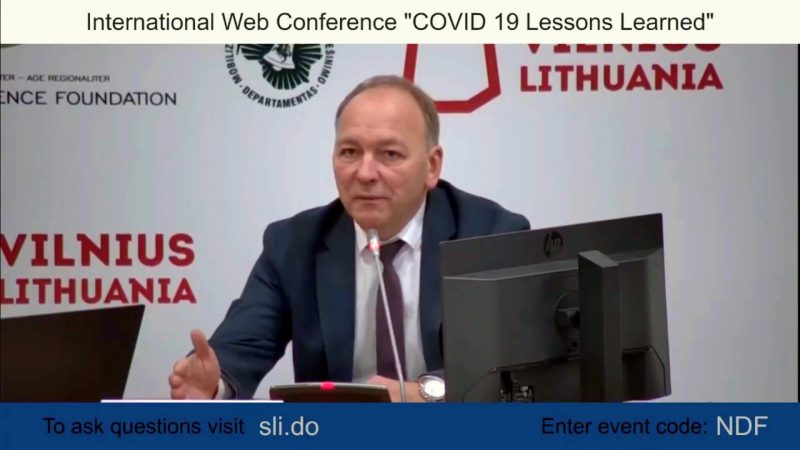 Tarptautinėje konferencijoje „Covid 19 – išmoktos pamokos“ analizuota Lietuvos ir kitų valstybių patirtis
