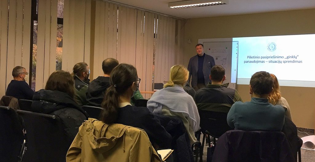 Vis daugiau šaulių renkasi gilinti žinias tęstiniame Pilietinio pasipriešinimo kurse Nr. 2