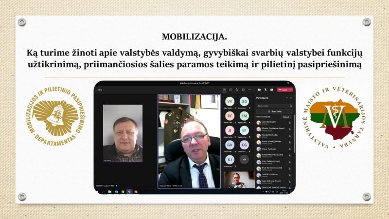 Mobilizaciniai seminarai surengti dar septynių strategiškai svarbių valstybės institucijų darbuotojams