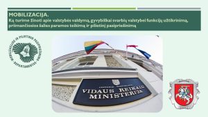  Mobilizaciniai seminarai surengti dar septynių strategiškai svarbių valstybės institucijų darbuotojams