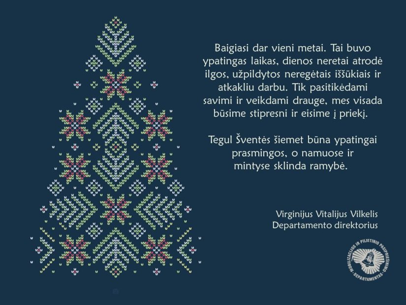 Sveikiname artėjančių švenčių proga