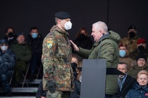  Ministras A. Anušauskas: penkmetį Lietuvoje dislokuotos NATO priešakinės pajėgos – sąjungininkų solidarumo ir įsipareigojimo kolektyvinei gynybai įrodymas