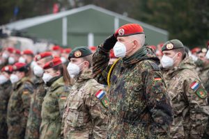  Ministras A. Anušauskas: penkmetį Lietuvoje dislokuotos NATO priešakinės pajėgos – sąjungininkų solidarumo ir įsipareigojimo kolektyvinei gynybai įrodymas