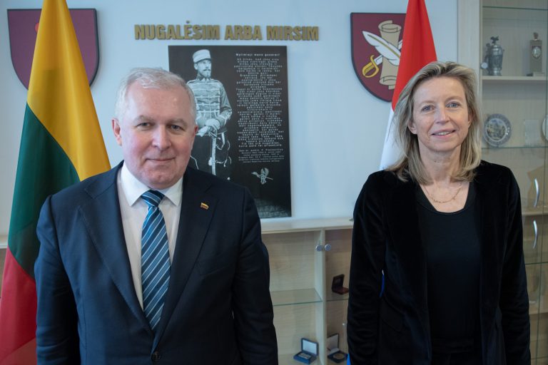Lithuanian and Dutch Ministers of Defence discussed security situation in the region and possibilities to further strengthen the NATO battalion in Rukla