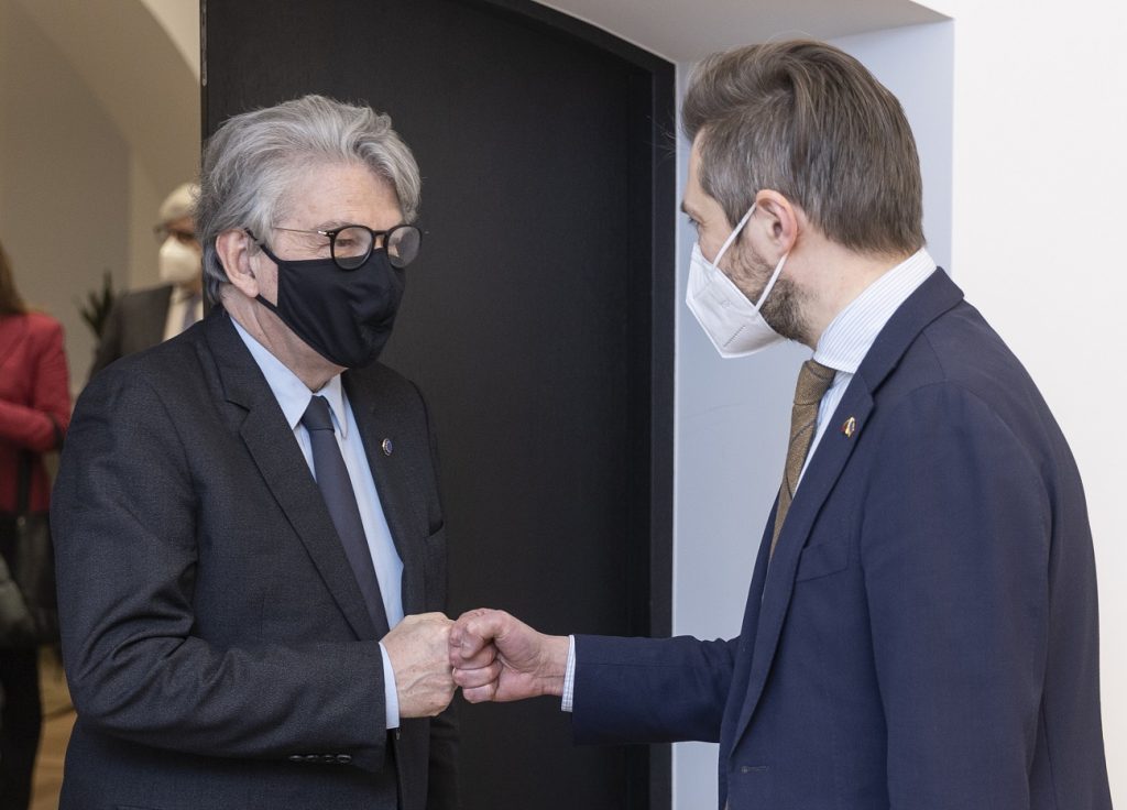 The EU has to respond properly to the security situation changes in Europe, says Vice Minister M. Abukevičius meeting EU Commissioner Thierry Breton