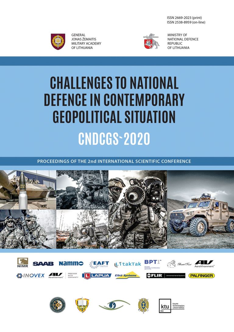 Knyga. „Challenges to national defence in contemporary geopolitical situation (CNDCGS) 2020”, LKA, 2020.