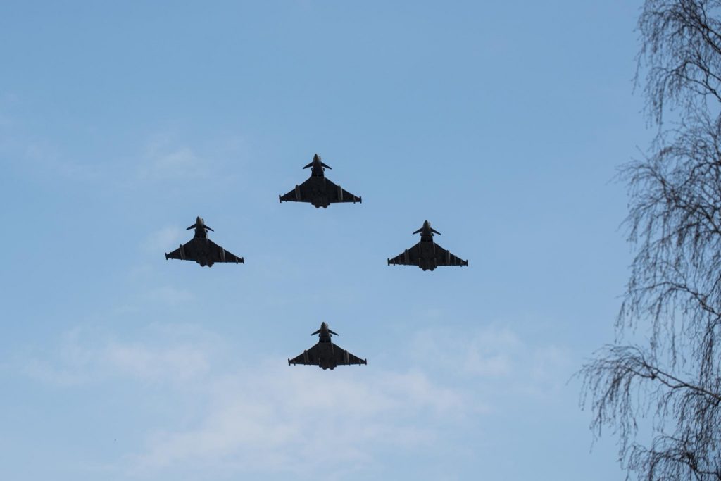 Data on interceptions of aircraft completed near the Baltic States' borders on May 16–22, 2022