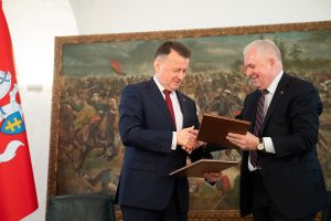  Lietuvos ir Lenkijos krašto apsaugos ministrai: mūsų bendras interesas – padėti Ukrainai ir atgrasyti Rusiją