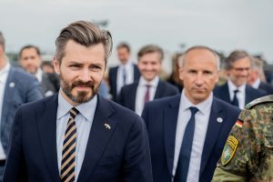 Nauseda Scholzas Abukevicius Chancellor of Germany Olaf Scholz visits German military deployed in Lithuania and expresses support to strengthening eastern NATO borders  