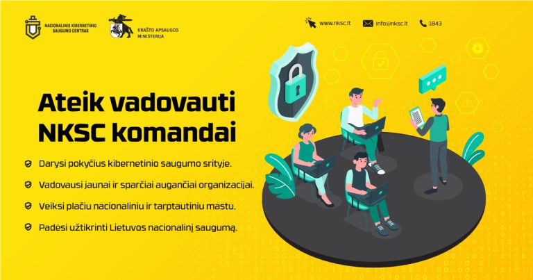 KAM ieško Nacionalinio kibernetinio saugumo centro direktoriaus