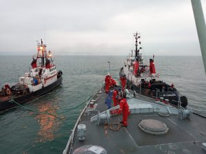  Prasidėjo KAM įsigyto minų medžiojimo ir paieškos bei gelbėjimo laivo atstatymo darbai