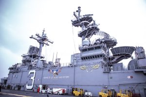  Didžiausias Lietuvoje apsilankęs karinis laivas – tvirto JAV ir NATO įsipareigojimo įrodymas