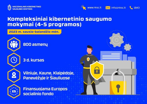  NKSC sustiprins dar 800 valstybės ir savivaldybės darbuotojų kibernetinio saugumo žinias