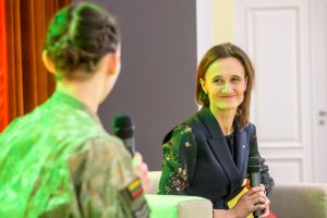  Lietuvos karo akademijoje apsilankė Seimo pirmininkė