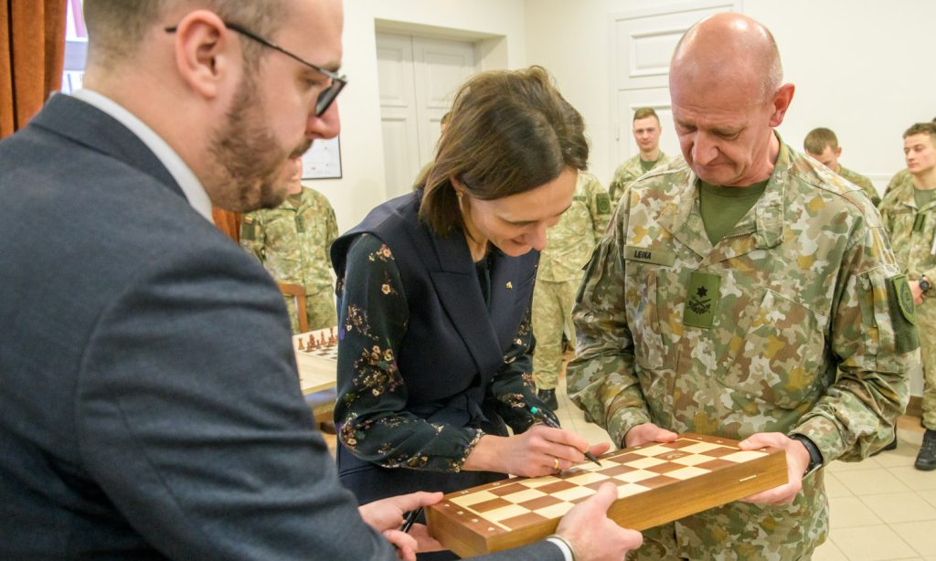 Lietuvos karo akademijoje apsilankė Seimo pirmininkė