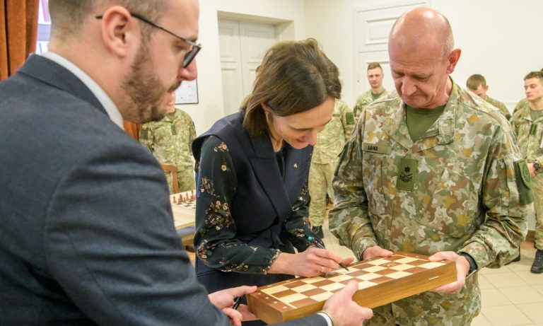 Lietuvos karo akademijoje apsilankė Seimo pirmininkė