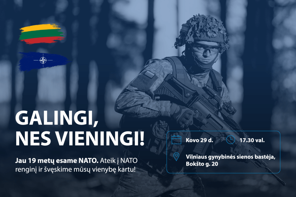 Lietuvos narystės NATO 19-osios metinės ir parodos „Galingi, nes vieningi“ atidarymas