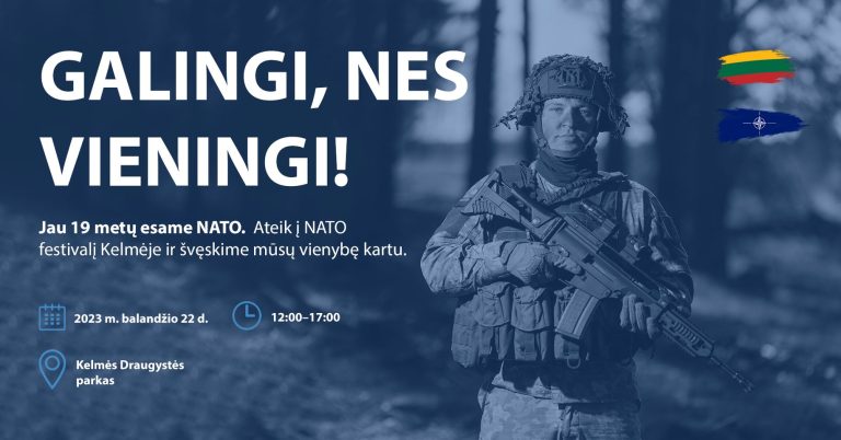 Kelmėje vyks NATO festivalis: renginio dalyvių laukia įspūdžių kupina programa