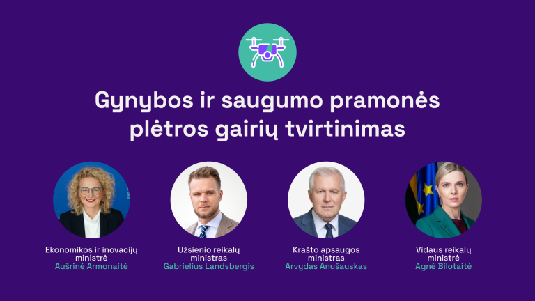 Kvietimas į renginį, kuriame bus pasirašomas susitarimas dėl Lietuvos gynybos ir saugumo pramonės plėtros 