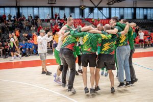  Ministras A. Anušauskas pasveikino pasaulio kariškių 3x3 krepšinio čempionato laimėtojus ir organizatorius