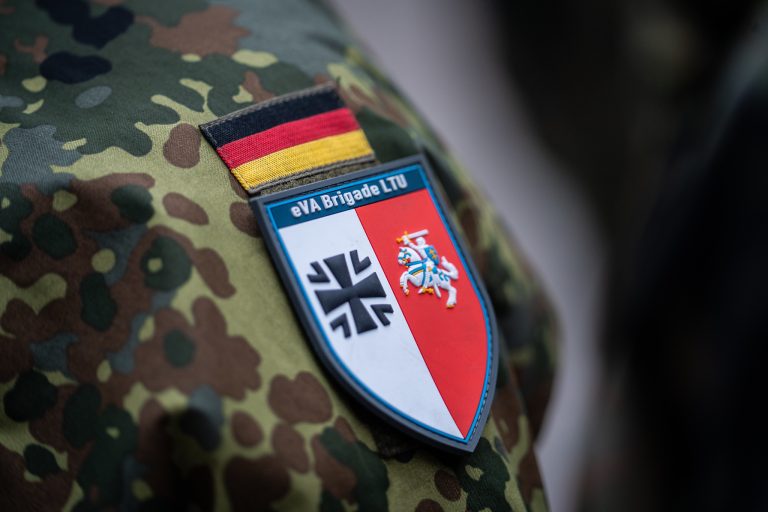 German enhanced Vigilance Activity Brigade with HQ personnel at Rukla changed over 