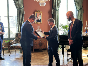  Minister of National Defence L. Kasčiūnas  met with Ministers of Defence and Civil Defence of Sweden  