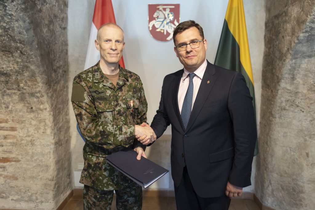 Liuksemburgo kariuomenės vadui – Krašto apsaugos sistemos medalis