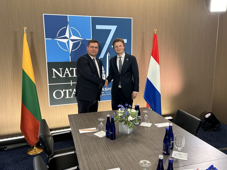 Krašto apsaugos ministras Vašingtone susitiko su Nyderlandų gynybos ministru
