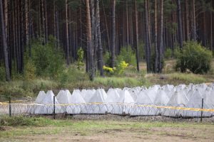  Poligone pristatyti inžinerinės kliūties elementai ir inžinerinių priemonių parkas