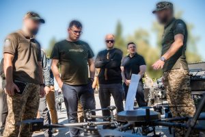  Minister of National Defence L. Kasčiūnas toured fortifications and drone training centre in Ukraine  