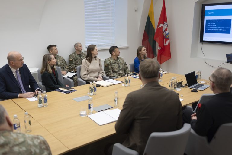  Minister of National Defence D. Šakalienė met with a Swedish manufacturer about tracked CV-90 tracked infantry fighting vehicles  
