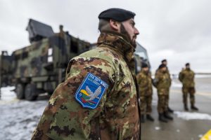  NATO oro gynybos rotacinio modelio įgyvendinimui Lietuvoje dislokuota Italijos oro gynybos sistema SAMP/T