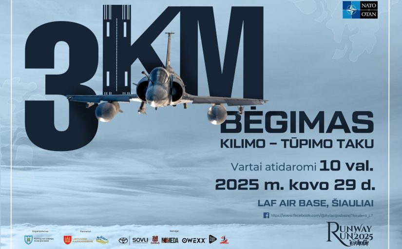 LK Karinės oro pajėgos dvyliktąjį kartą kviečia į lenktynes su naikintuvais: vyks tradicinis bėgimas  „Runway Run 2025“