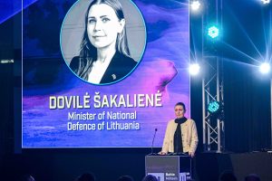  Krašto apsaugos ministrė D. Šakalienė gynybos technologijų konferencijoje „Baltic Miltech Summit“ pabrėžė bendradarbiavimo svarbą