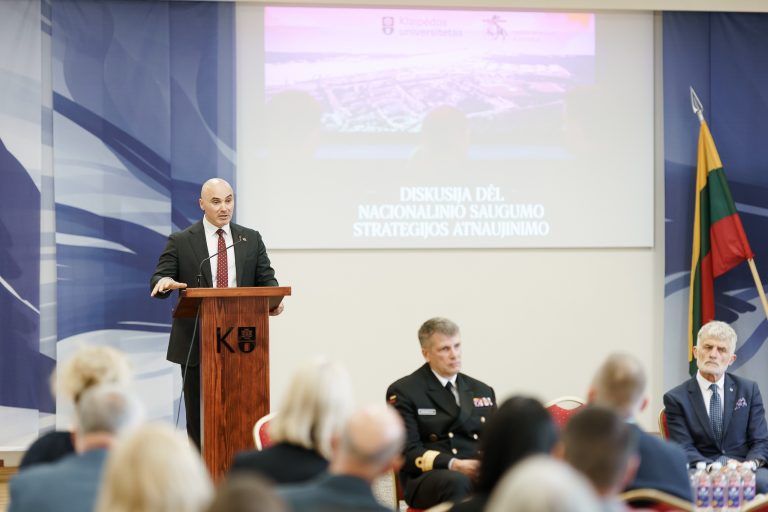  Krašto apsaugos viceministras Klaipėdoje diskutavo apie Nacionalinio saugumo strategijos atnaujinimą