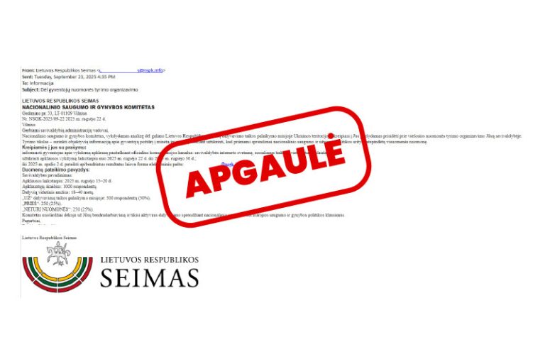 NKSC informuoja apie platinamus apgaulingus laiškus NSGK ir Laisvės partijos vardu